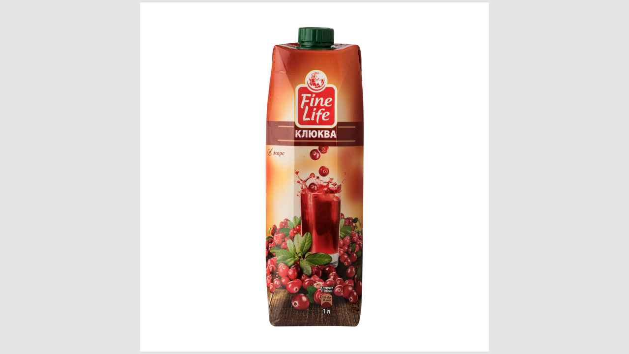 Морс клюквенный Fine life для питания детей дошкольного и школьного возраста (от 3-х лет и старше)