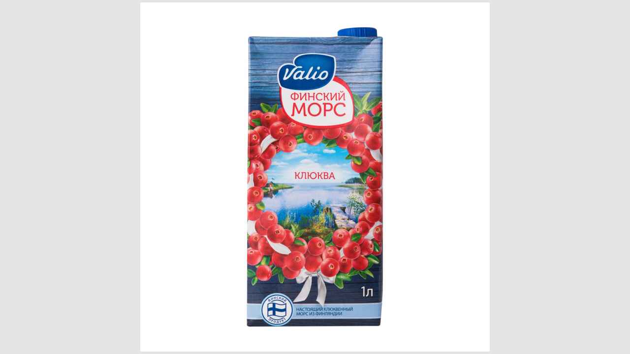 Морс клюквенный Valio, неосветленный