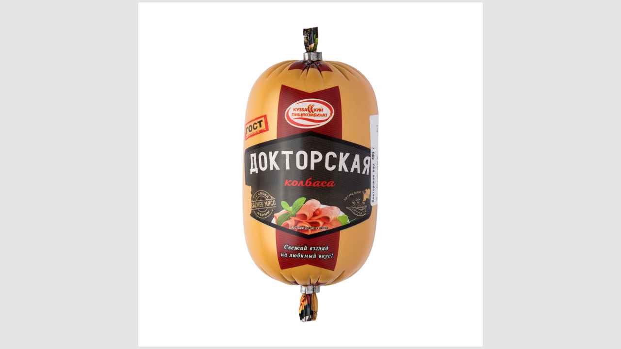 Колбаса «Докторская», мясное колбасное вареное изделие категории А, охлаждённое