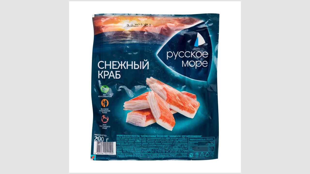 Крабовые палочки охлажденные «Русское море» «Снежный краб»