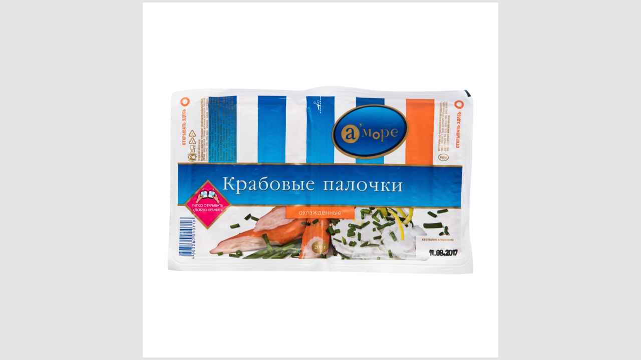 Крабовые палочки охлажденные «А'море»
