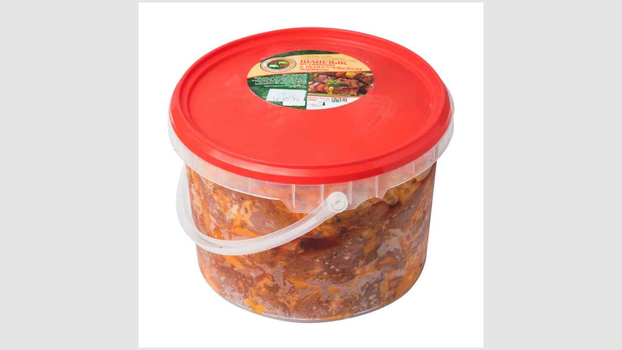 Полуфабрикат мясной кусковой бескостный в маринаде, охлаждённый, фасованный, категории Б. Шашлык из свинины в Венесуэльском маринаде