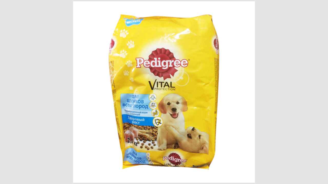 Pedigree с курицей. Полнорационный сухой корм для щенков всех пород от 2 месяцев