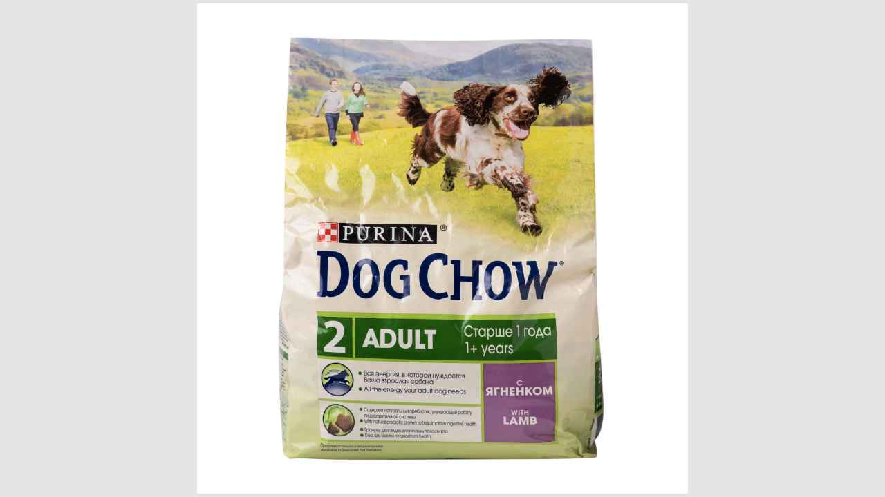 Dog chow (Дог чау). Корм сухой, полнорационный, для взрослых собак, с ягненком