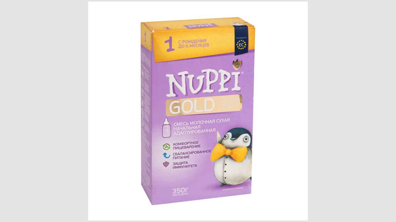 Nuppi gold 1 (Нуппи голд 1). Смесь молочная сухая начальная, адаптировнная для детей с рождения до 6 месяцев