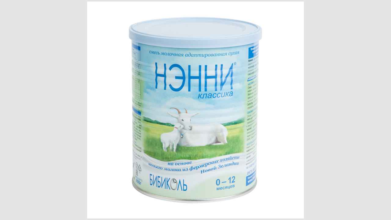 Продукт детского питания для детей раннего возраста, сухая адаптированная молочная смесь на основе козьего молока «Нэнни Классика». 0-12 месяцев