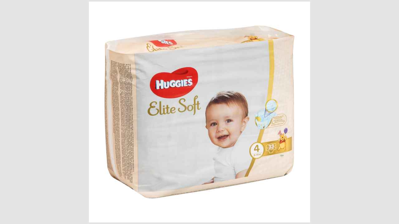 Детские одноразовые подгузники Huggies elite soft. Размер 4 (вес 8-14 кг). Количество в упаковке - 33 шт.