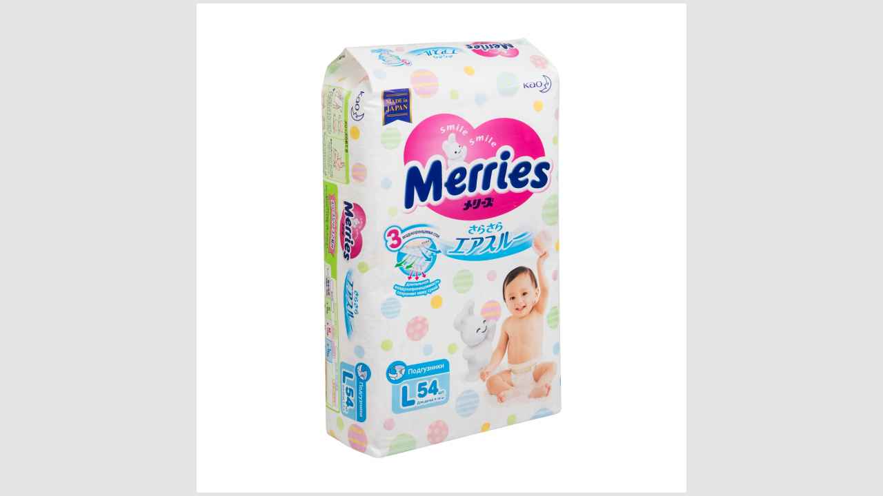 Подгузники для детей Merries, размер: L, 9-14 кг, 54 шт.  
