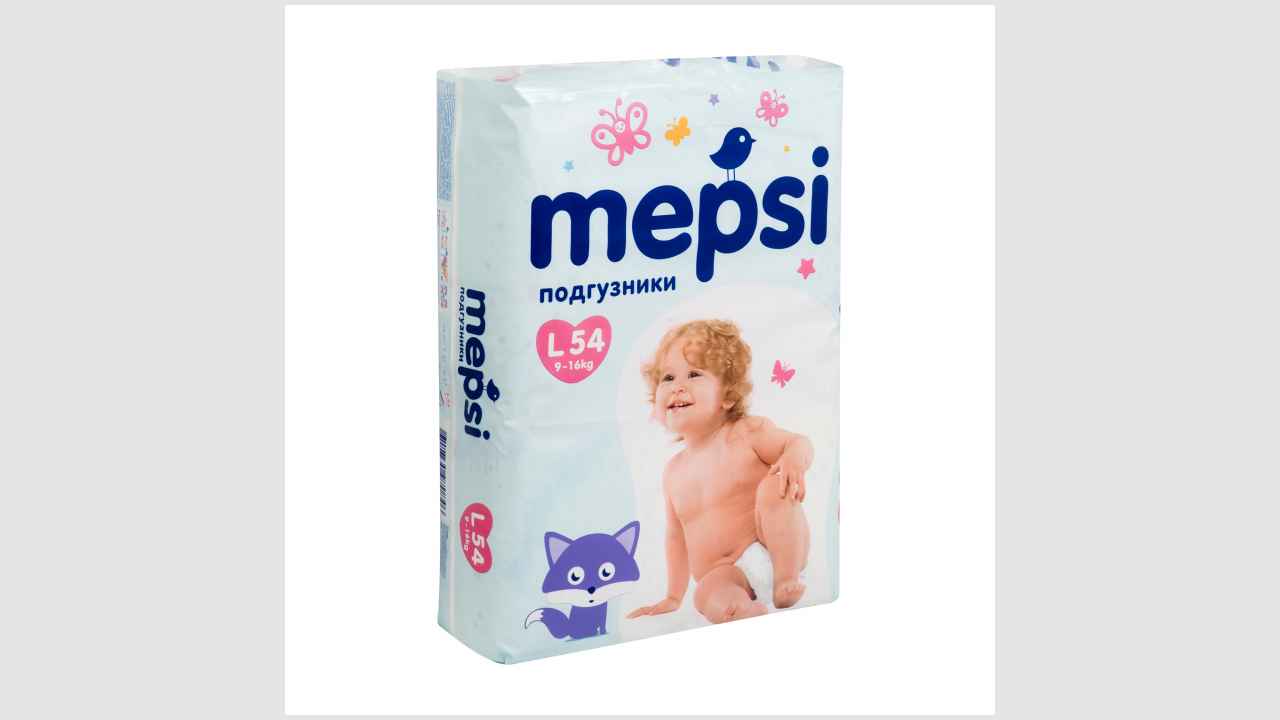 Детские одноразовые подгузники Mepsi, размер: L, 9-16 кг, 54 шт.