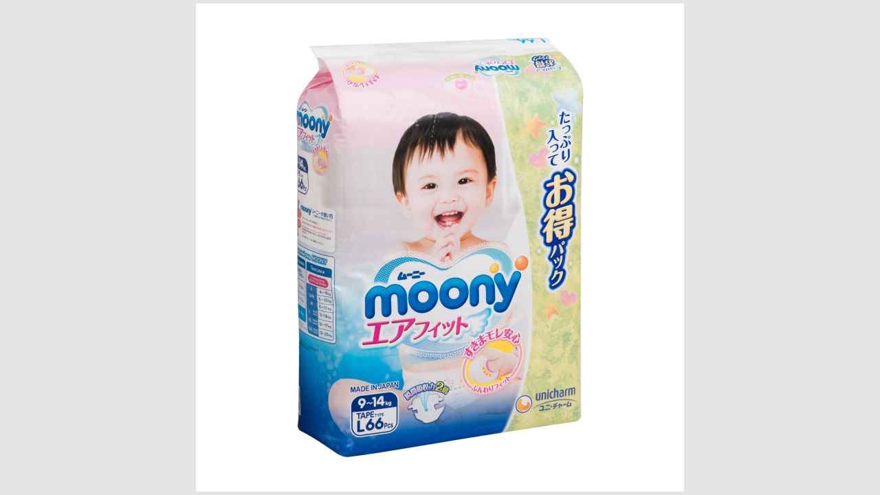 Детские одноразовые подгузники Moony 