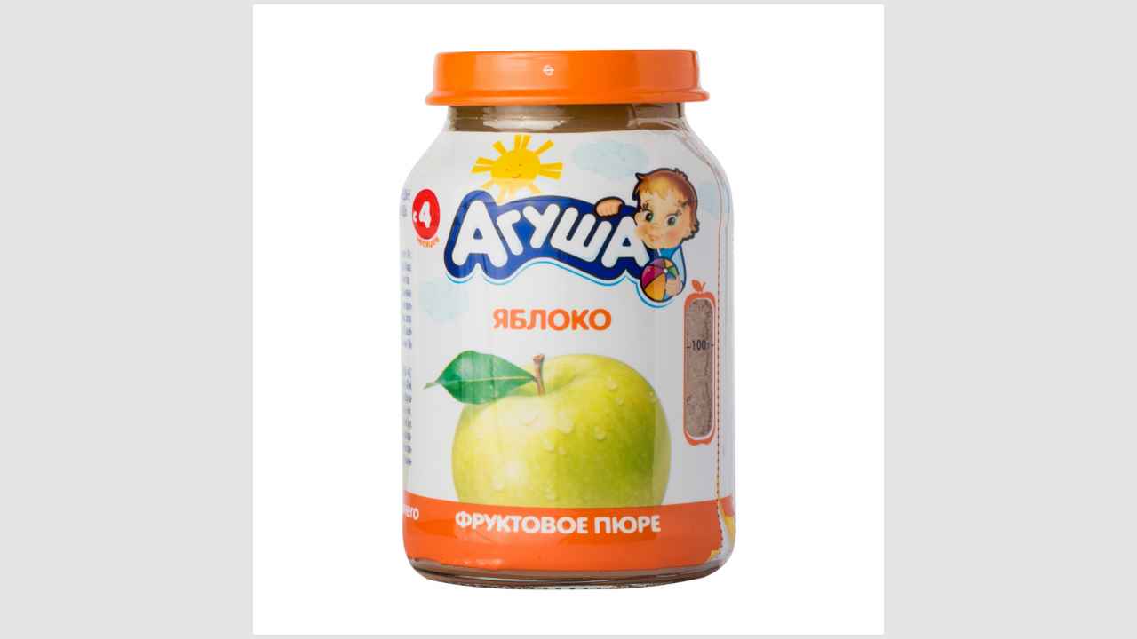 Пюре яблочное гомогенизированное, для детского питания, с 4 месяцев (продукт стерилизован) «Агуша»