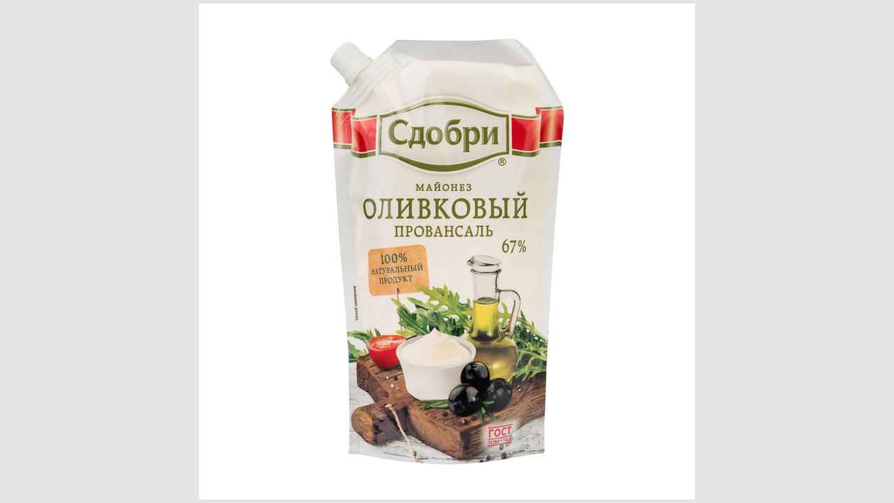 Майонез «Провансаль» оливковый, массовая доля жира – 67% «Сдобри»
