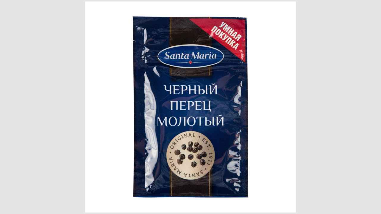 Пряность. черный перец молотый Santa Maria