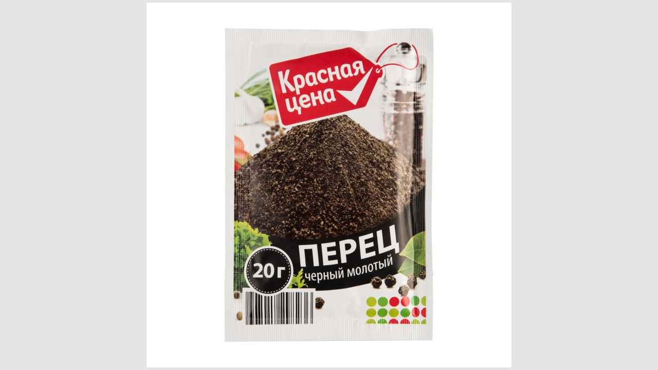 Пряности фасованные: перец черный молотый «Красная цена»