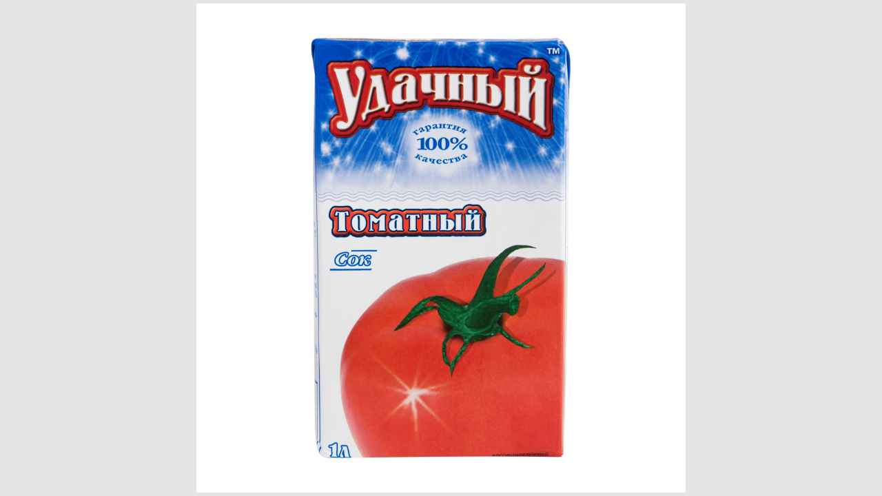 Сок томатный «Удачный» восстановленный, гомогенизированный, с мякотью