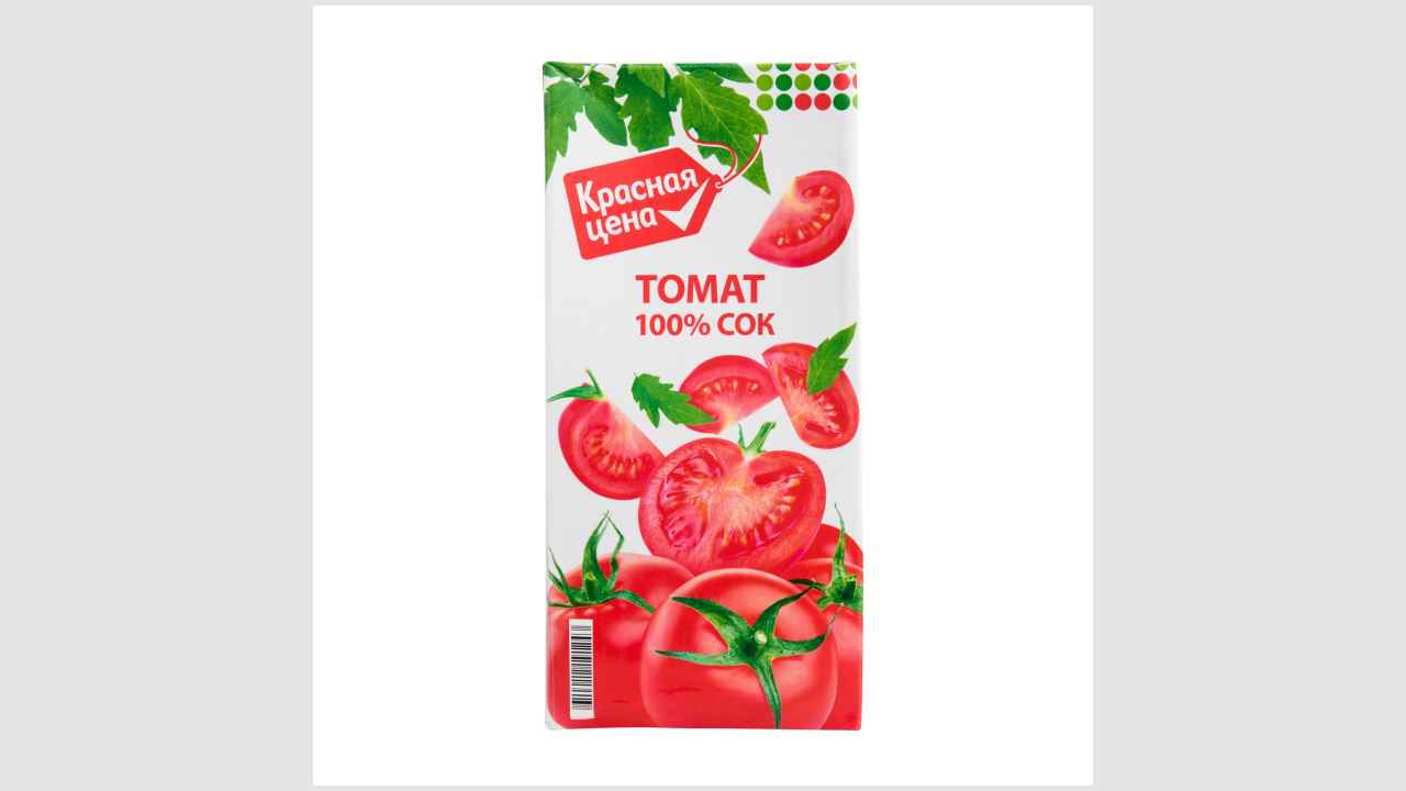 Сок томатный, восстановленный «Красная цена». Для детского питания с 3-х лет