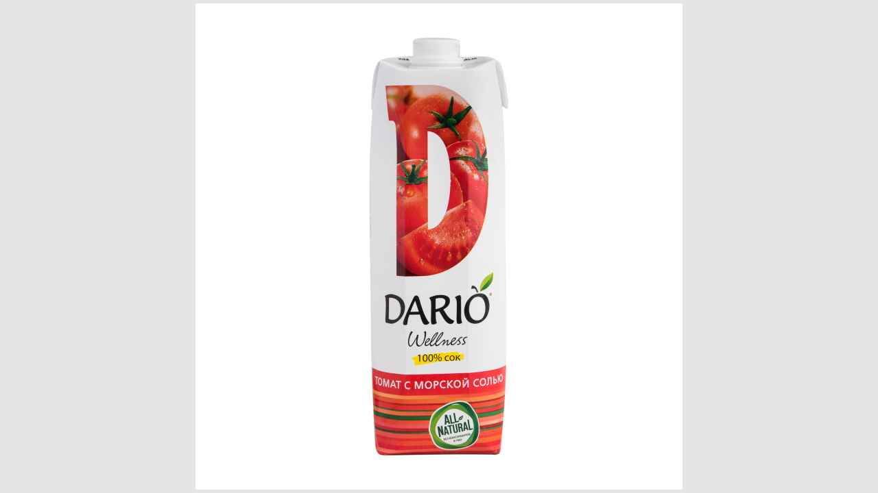 Томатный сок, восстановленный, с морской солью, с мякотью Dario