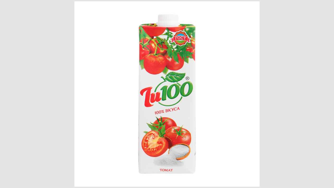 Сок томатный, с сахаром и солью, с мякотью JU100