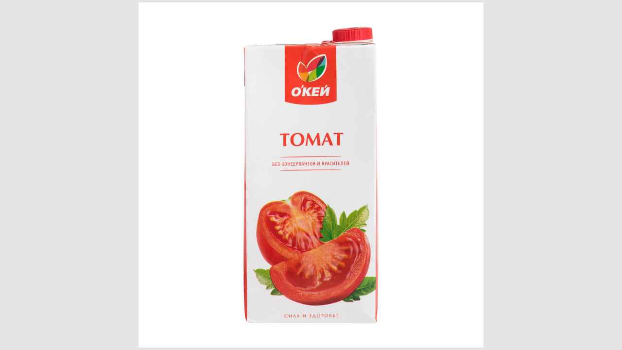 Сок томатный, восстановленный, для детского питания с 3-х лет «О’кей»