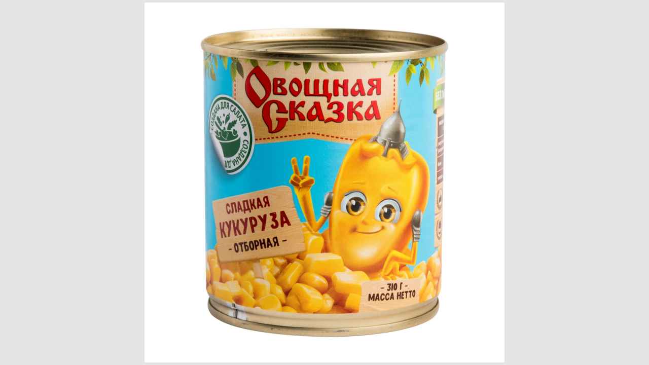 Кукуруза сахарная, консервы натуральные «Овощная сказка»