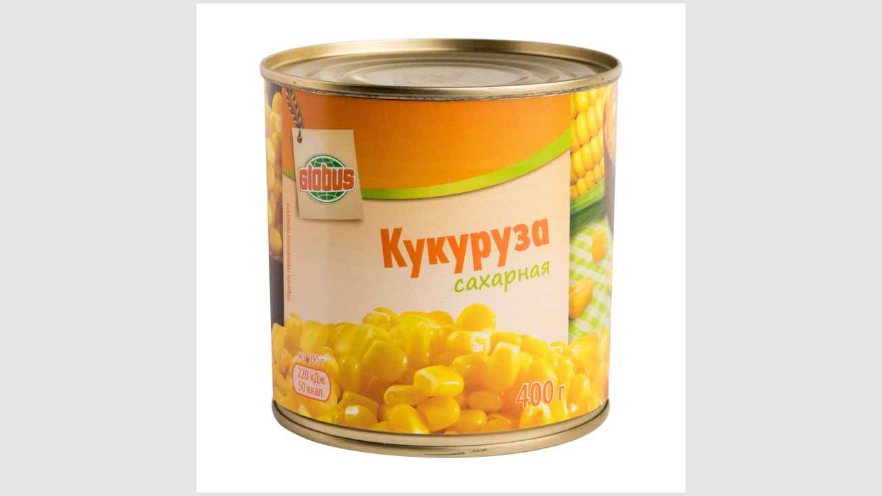 Консервы овощные, кукуруза сахарная, в зернах «Глобус»
