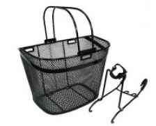 Корзина для велосипеда Larsen "TL-382-1", 39x28x24 см, цвет: чёрный