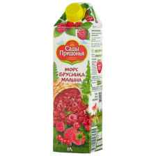 Морс Сады Придонья Брусника-Малина, 1 л
