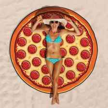 Пляжное парео-покрывало "Пицца", легкое