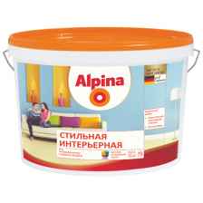 Краска Alpina Стильная интерьерная матовая белый 10 л
