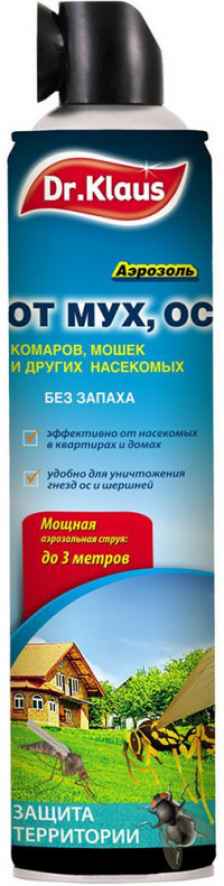 Аэрозоль Dr.Klaus "Флай" от мух, ос и других насекомых, 600 мл