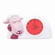 Часы-будильник для тренировки сна ZAZU "Ягнёнок Сэм (SAM)", цвет: розовый