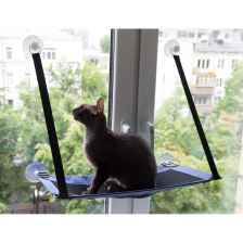 V.I.Pet. Гамак на окно для кошек (синий)
