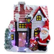 Фигурка NEON-NIGHT Рождественский дом 42,5 белый/красный