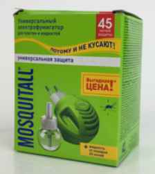 Прибор + жидкость 45 ночей MOSQUITALL "Универсальная защита" от комаров