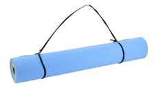 Коврик для фитнеса и йоги "Larsen", TPE, 173х61х0,4 см (синий/серый)