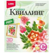 LORI Набор для квиллинга Пышные цветы Квл-011 зеленый/красный