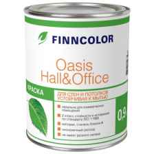 Краска FINNCOLOR Oasis Hall&Office влагостойкая моющаяся глубокоматовая белый 0.9 л
